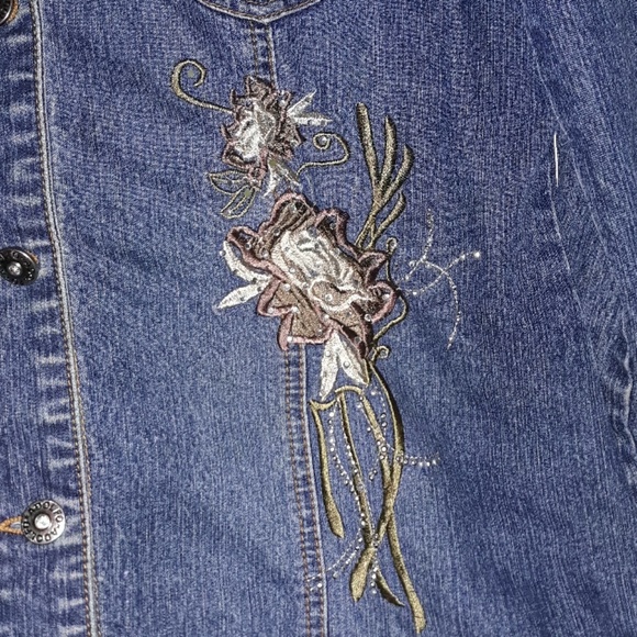 Decal Jewelled Jean Jacket - Picture 3 of 6